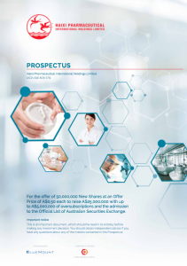 Haixi Pharmaceuticals Prospectus